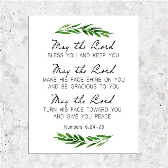 Other - Numbers 6:24-26 Scripture Art - May the Lord Bless You and Keep You